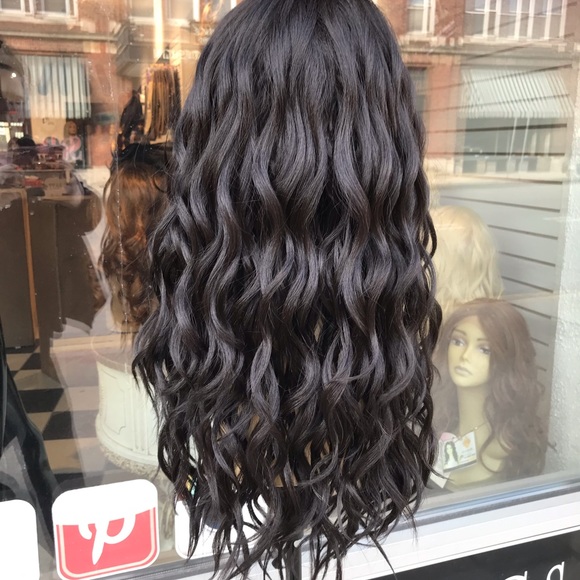Long dark brown 6X6 freepart Lacefront Wig… main image 7